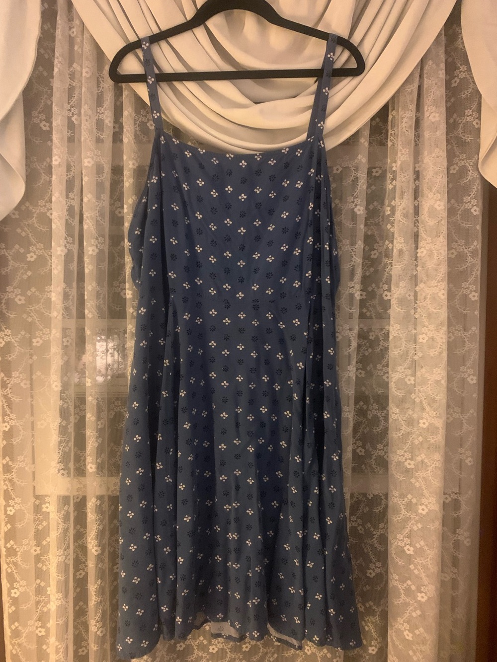 GAP Blue Floral Midi Slip Dress